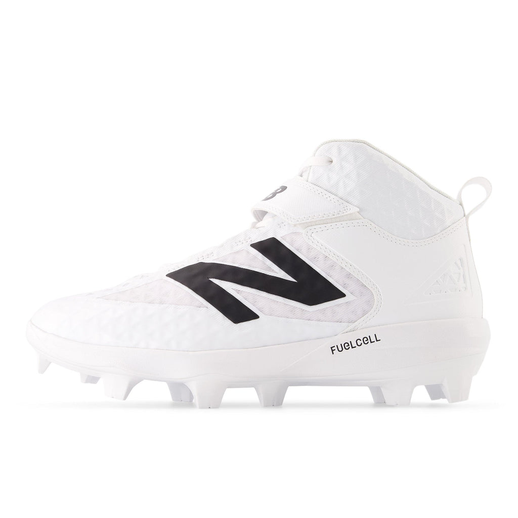 New Balance Men FuelCell 4040 V8 Mid-Molded Baseball Cleats - White / Raincloud - PM4040W8 product image 6, provided for