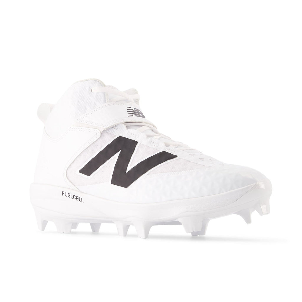 New Balance Men FuelCell 4040 V8 Mid-Molded Baseball Cleats - White / Raincloud - PM4040W8 product image 4, provided for