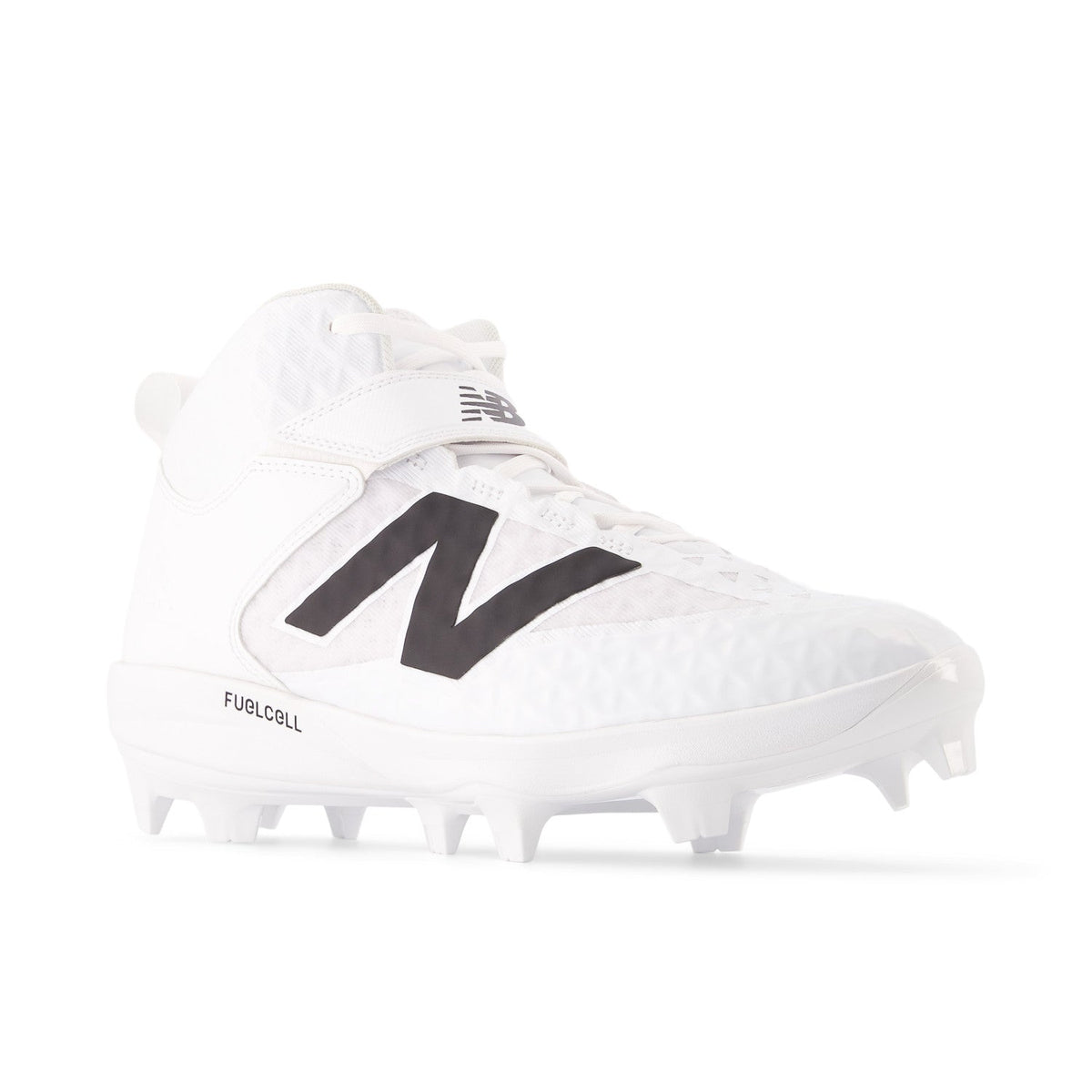 New Balance Men FuelCell 4040 V8 Mid-Molded Baseball Cleats - White / Raincloud - PM4040W8 product image 4, provided for