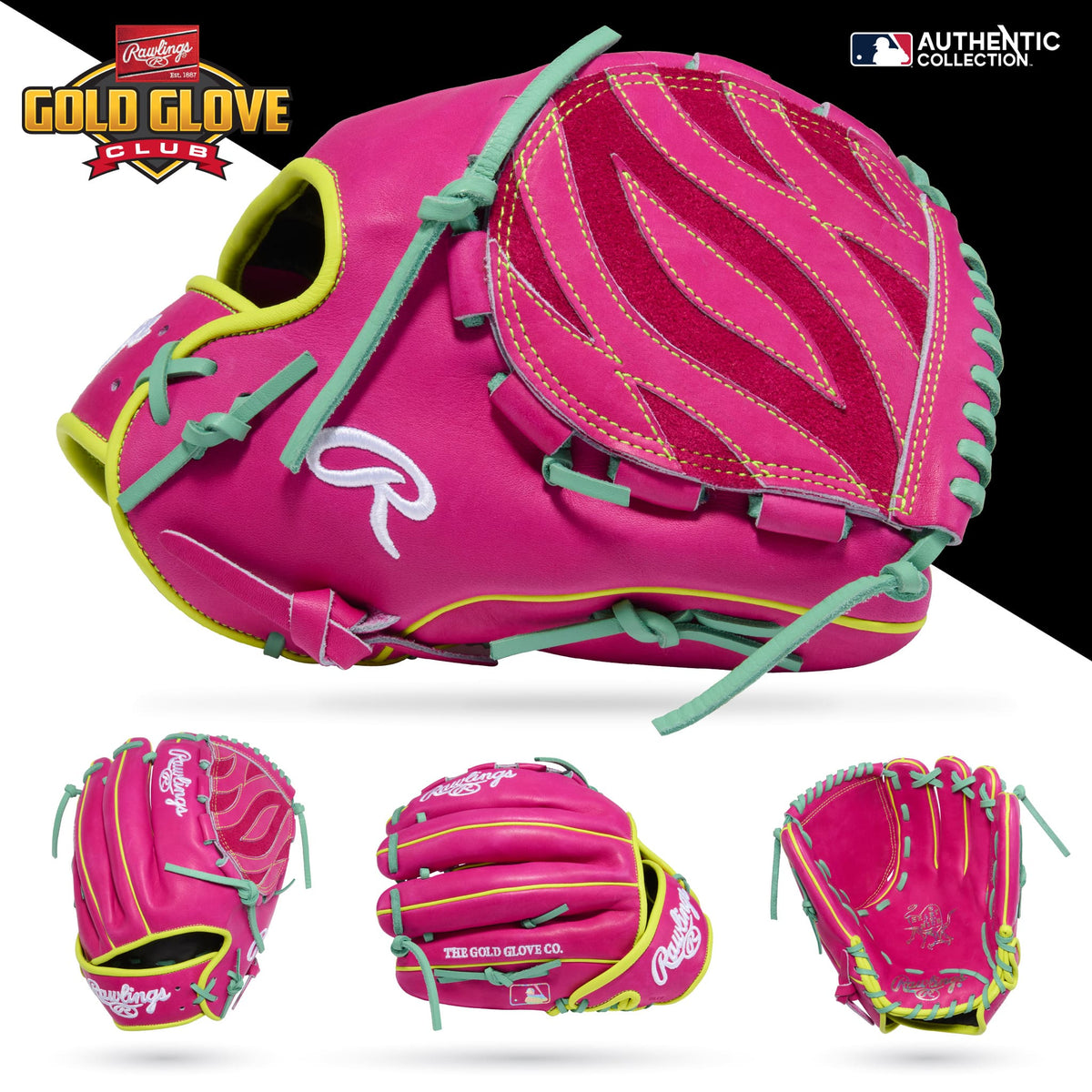Rawlings Heart of the Hide 12" Gold Glove Club January 2026 Baseball Fielding Glove - PRO206TRI-34BE product image 6,