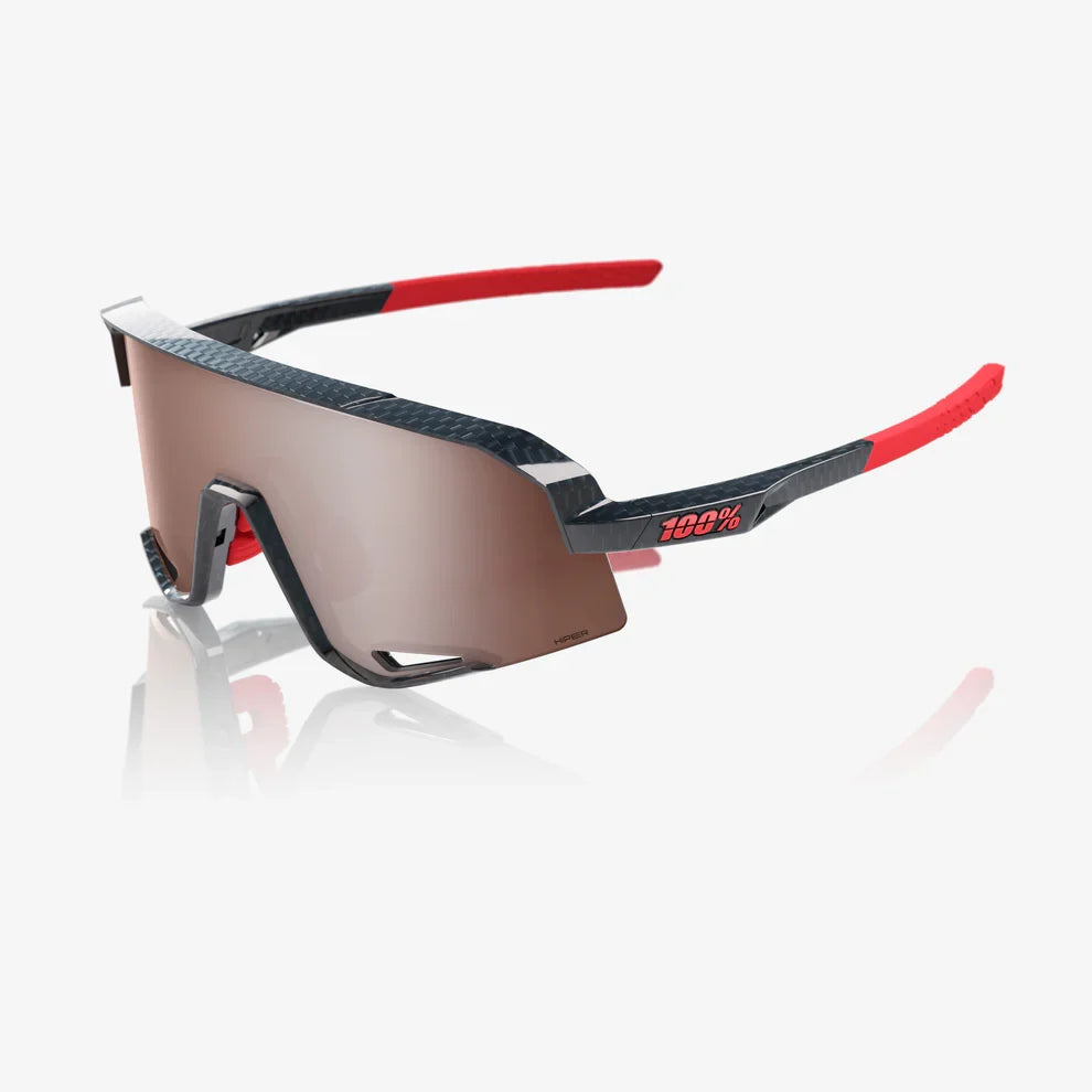 100 Percent Sunglasses - SLENDALE - Gloss Carbon Fiber - HiPER Crimson Silver Mirror Lens product image 1, provided for