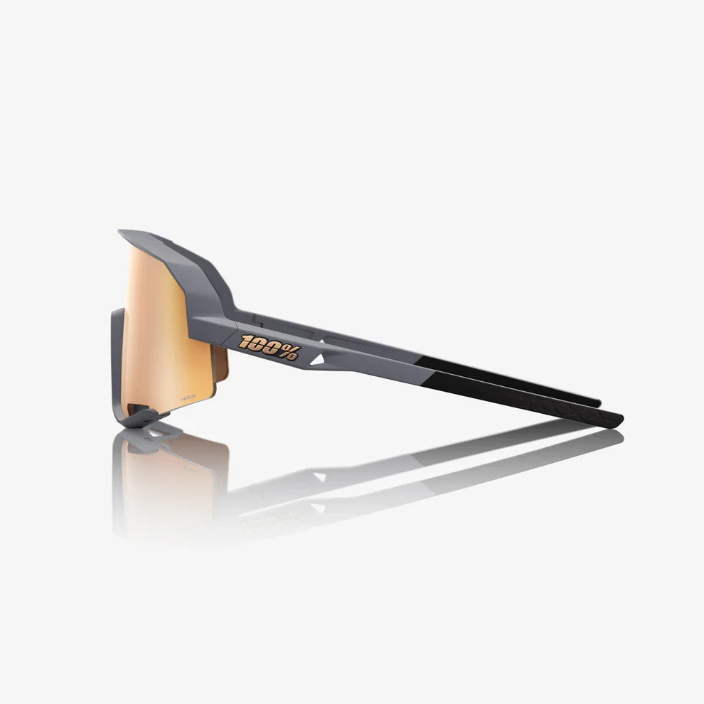 100 Percent Sunglasses - SLENDALE - Soft Tact Grey - HiPER Copper Mirror Lens product image 3, provided for visual reference