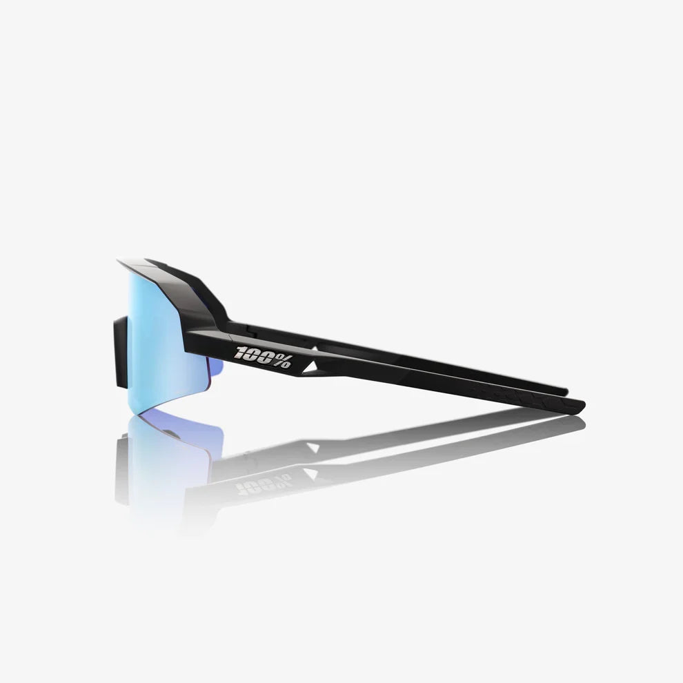 100 Percent Sunglasses - SLENDALE Youth - Matte Black - HiPER Blue Multilayer Mirror Lens product image 3, provided for