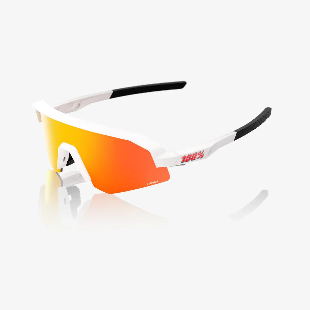 100 Percent Sunglasses - SLENDALE Youth - Matte White - HiPER Red Multilayer Mirror Lens product image 1, provided for