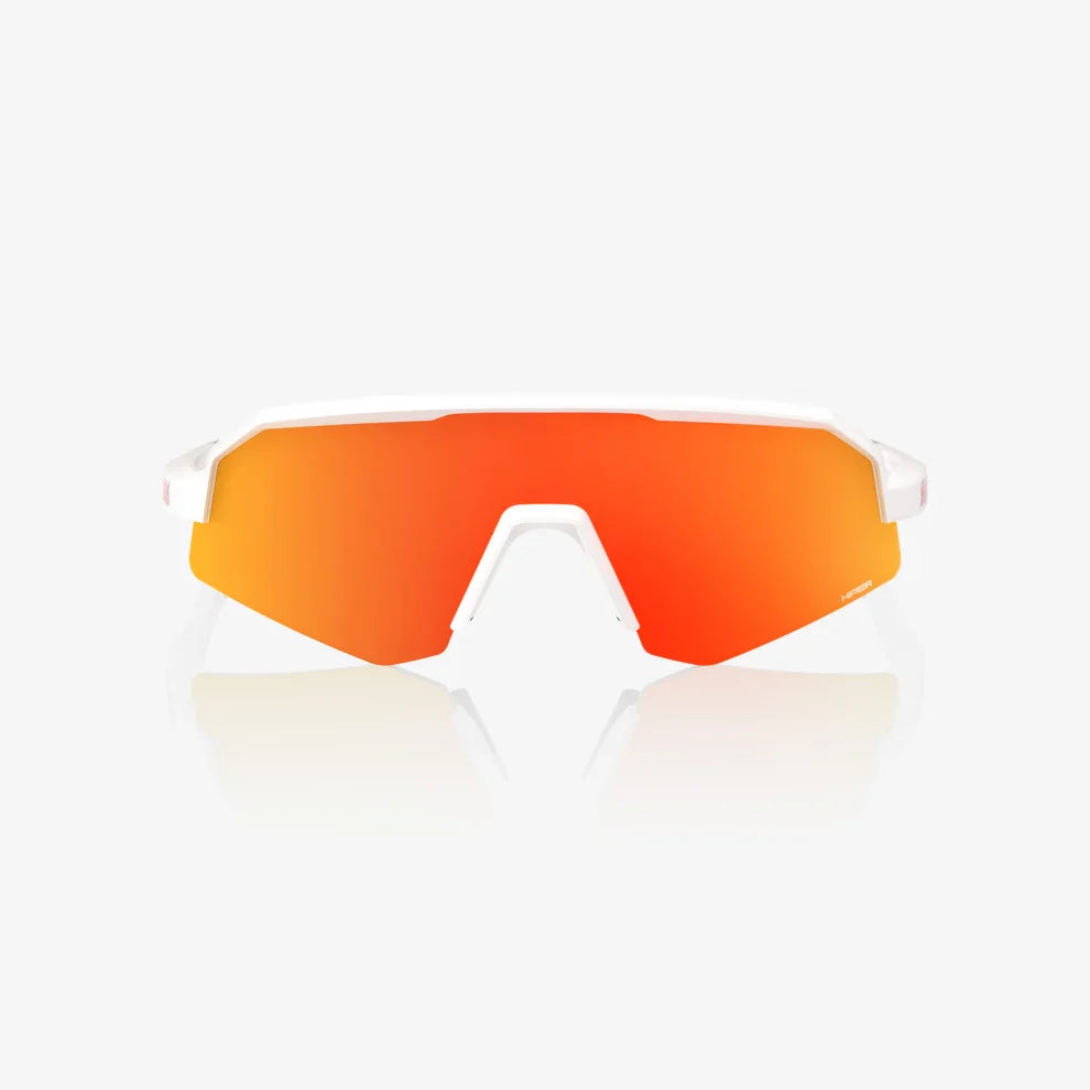 100 Percent Sunglasses - SLENDALE Youth - Matte White - HiPER Red Multilayer Mirror Lens product image 2, provided for