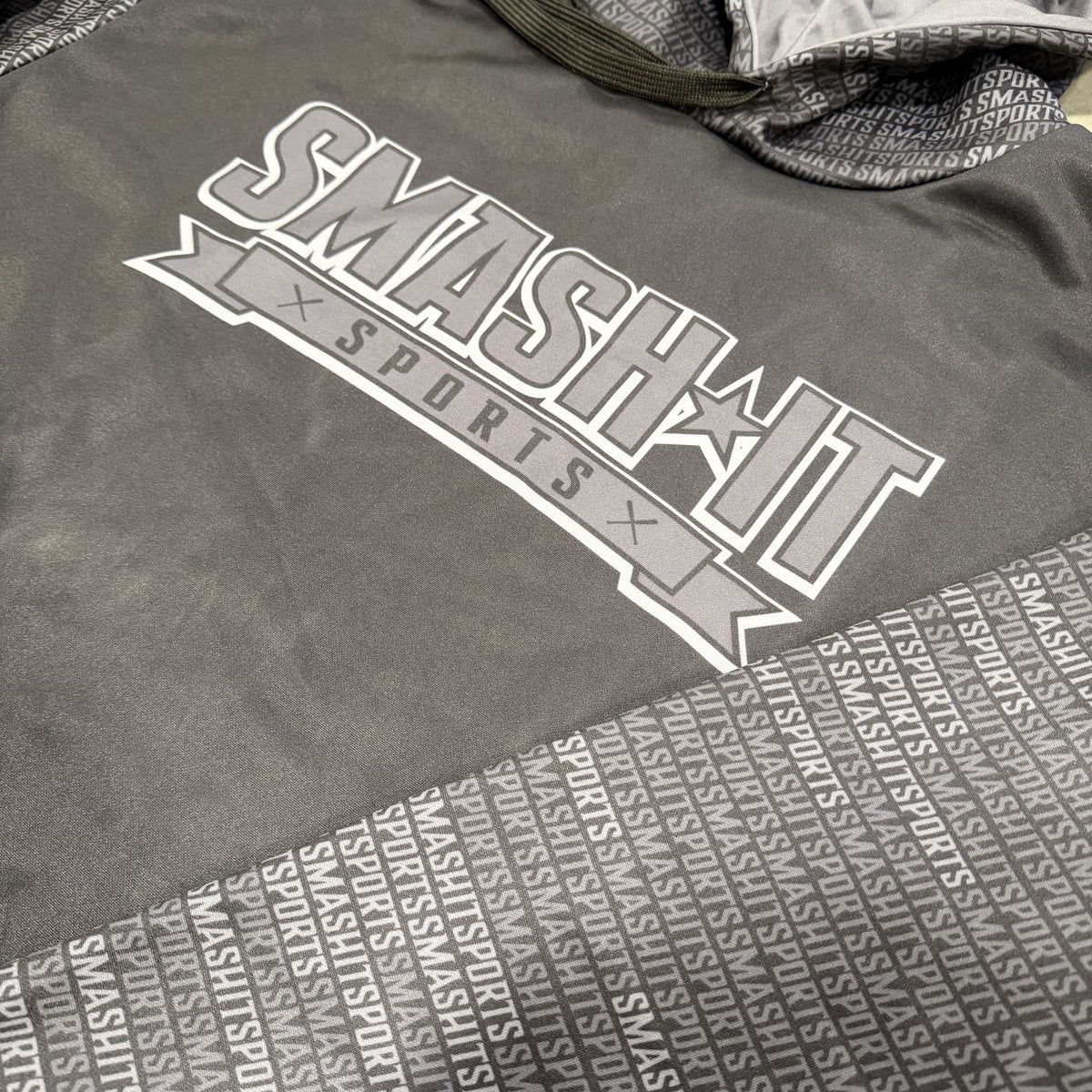 Smash It Sports Fleece Hoodie - Shadow Black/Grey product image 2, provided for visual reference and product detail review