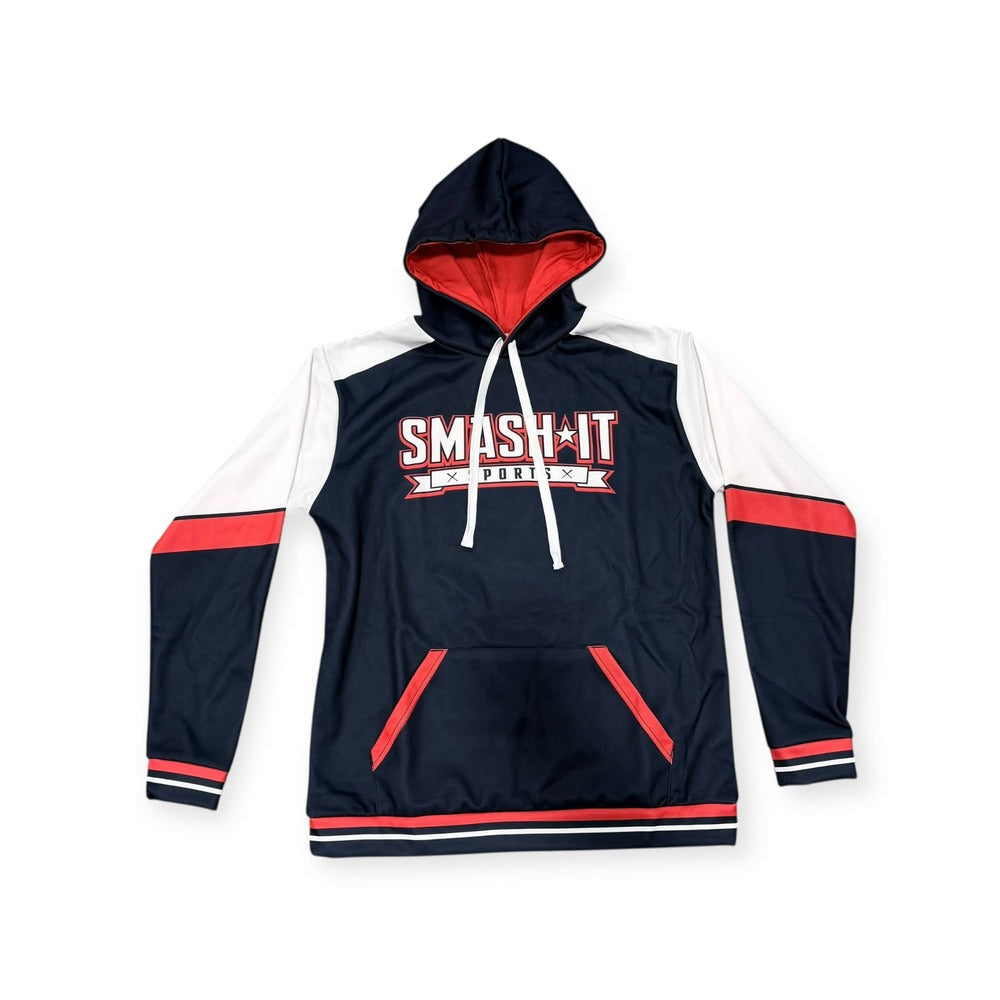 Smash It Sports Fleece Hoodie - Smashie Navy/White product image 4, provided for visual reference and product detail review
