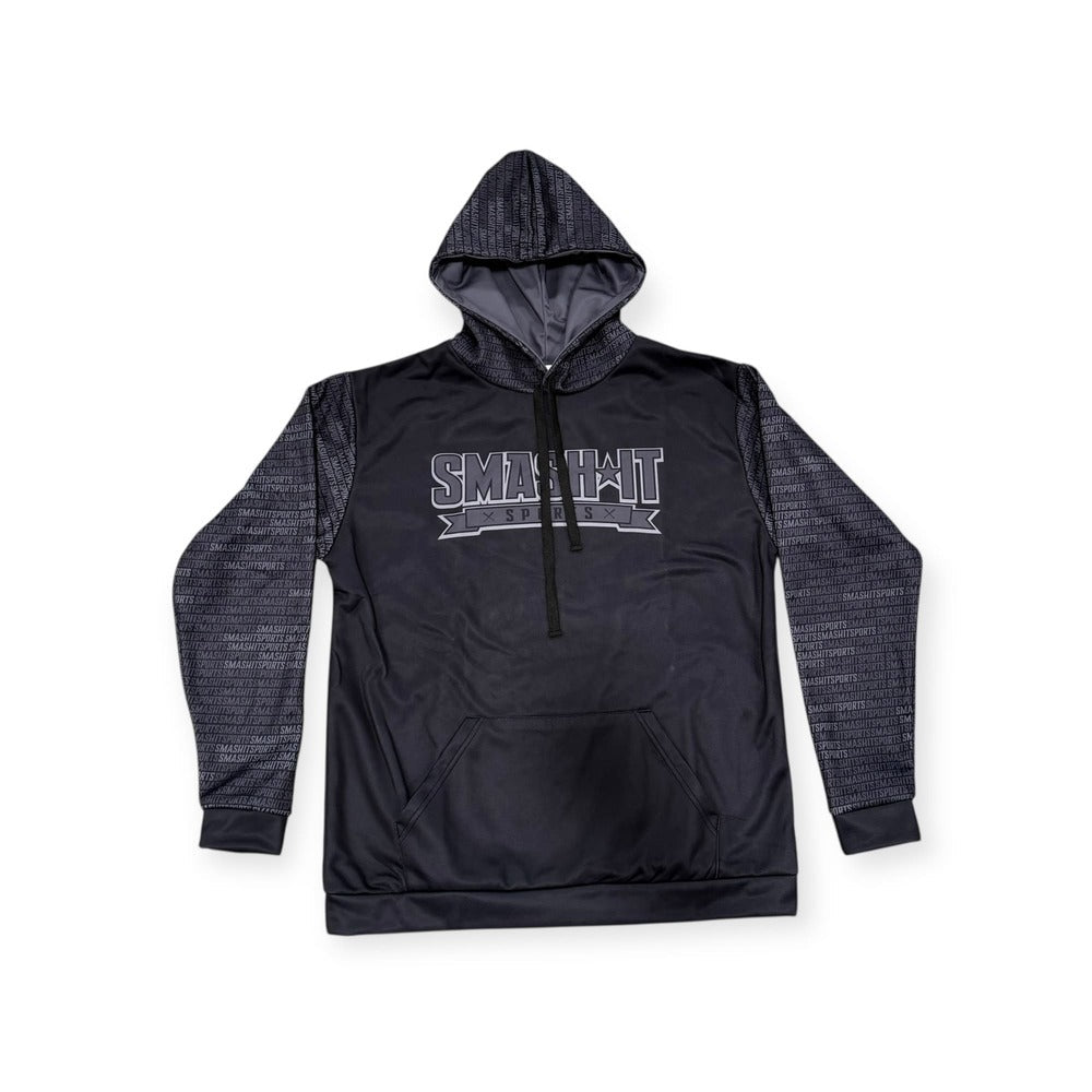 Smash It Sports Fleece Hoodie - Shadow Black/Grey product image 3, provided for visual reference and product detail review