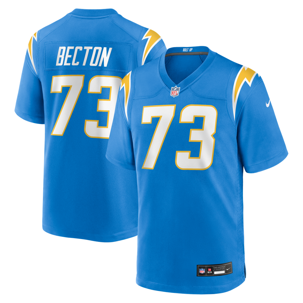 Men's Los Angeles Chargers Mekhi Becton Nike Powder Blue product image 1