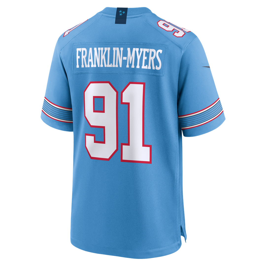 Men's Tennessee Titans John Franklin-Myers Nike Light Blue product image 3