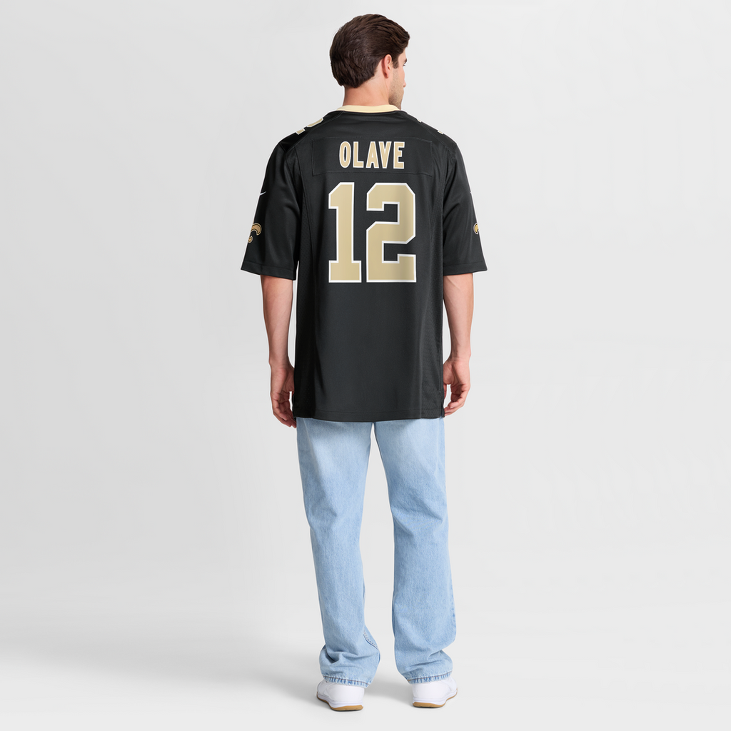 Men's New Orleans Saints Chris Olave Nike Black Player Game product image 8
