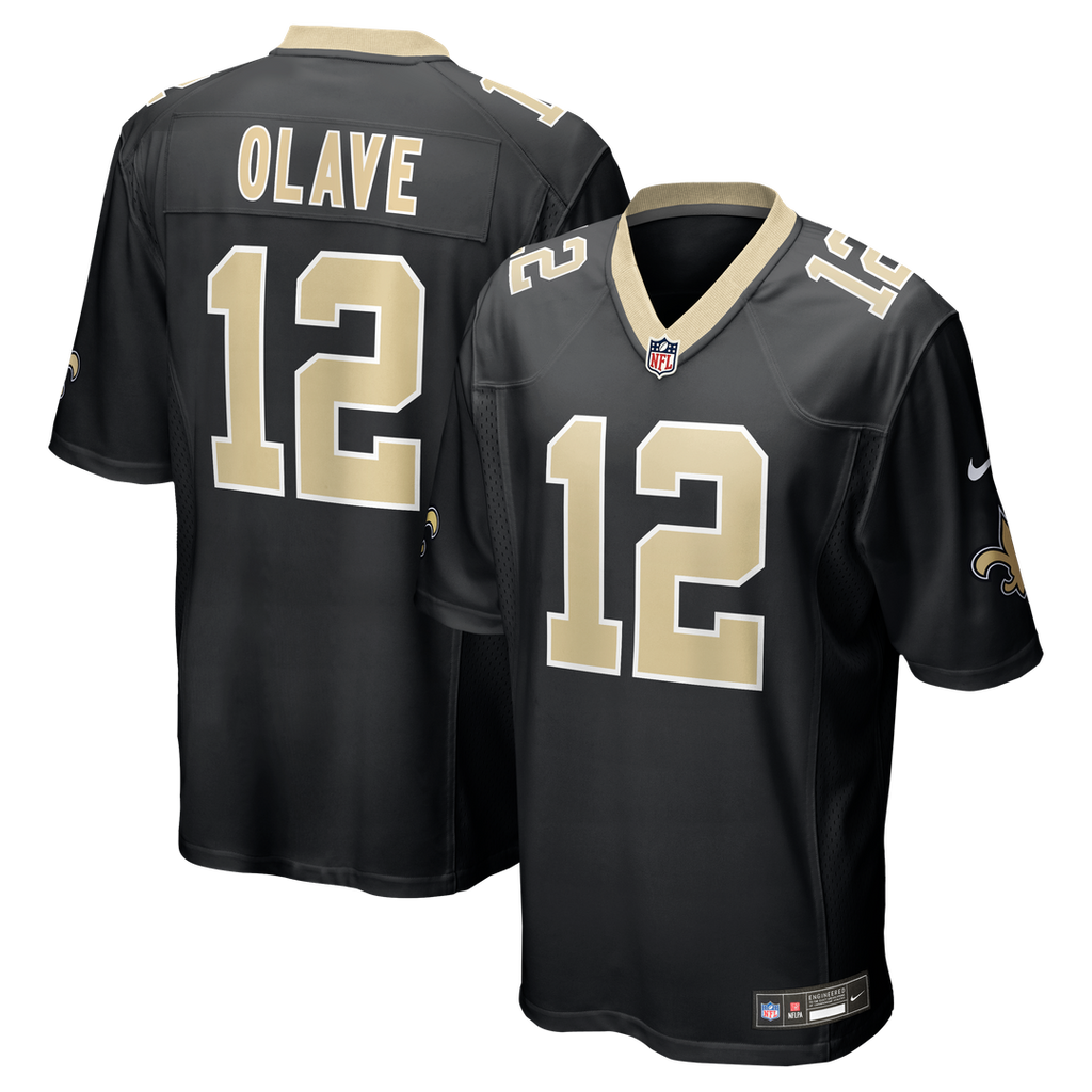 Men's New Orleans Saints Chris Olave Nike Black Player Game product image 1