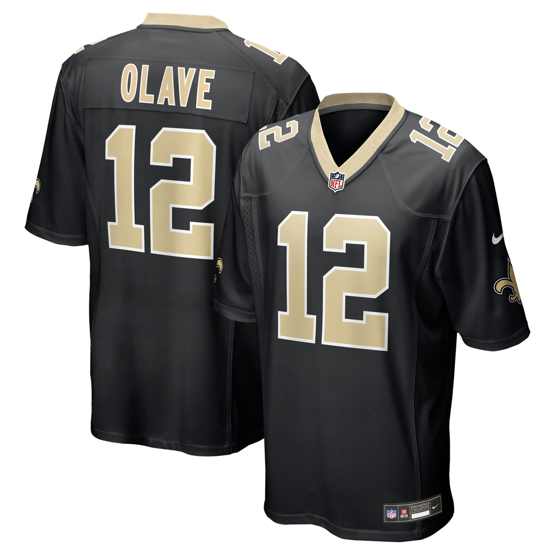 Men's New Orleans Saints Chris Olave Nike Black Player Game product image 1