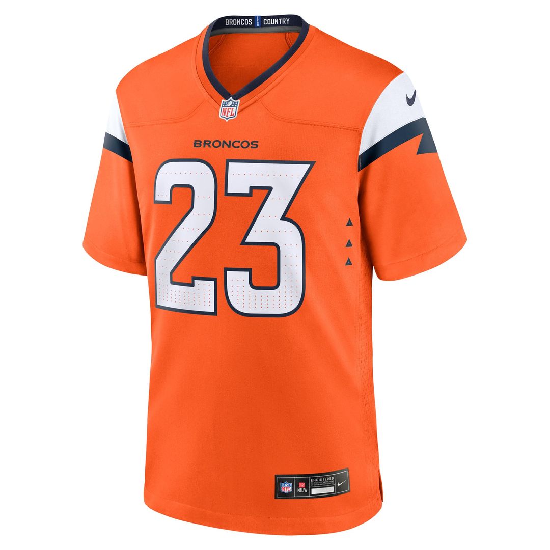 Men's Denver Broncos Jahdae Barron Nike Orange Game Player product image 2