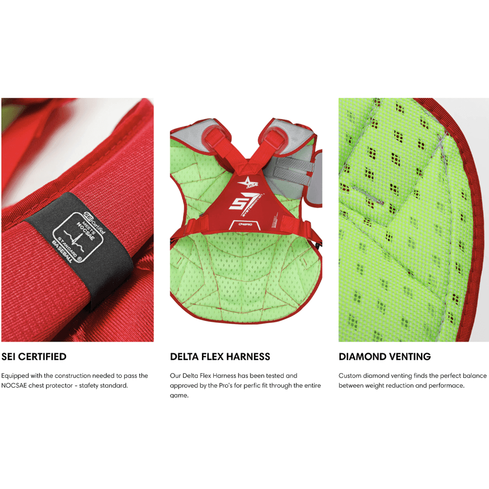 All-Star S7 Axis Age 9-12 NOCSAE Certified Catchers Set product image 3, provided for visual reference and product detail