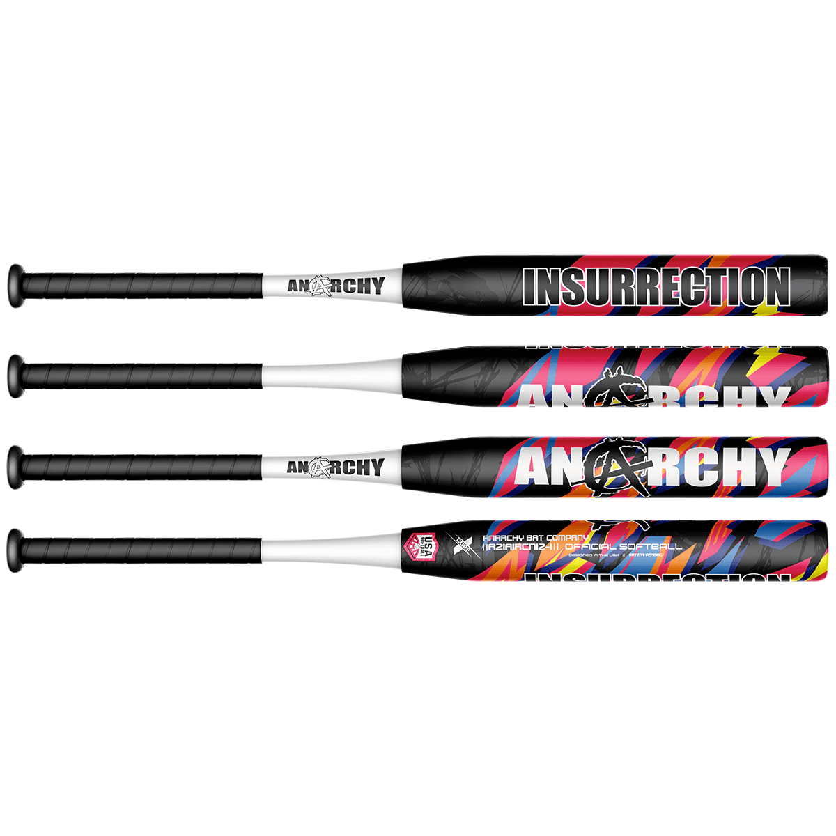 Anarchy Insurrection Limited Edition 2PC 12″ 1oz EL ASA/USA Slowpitch Softball Bat A21AIRCN12-1 product image 1, provided