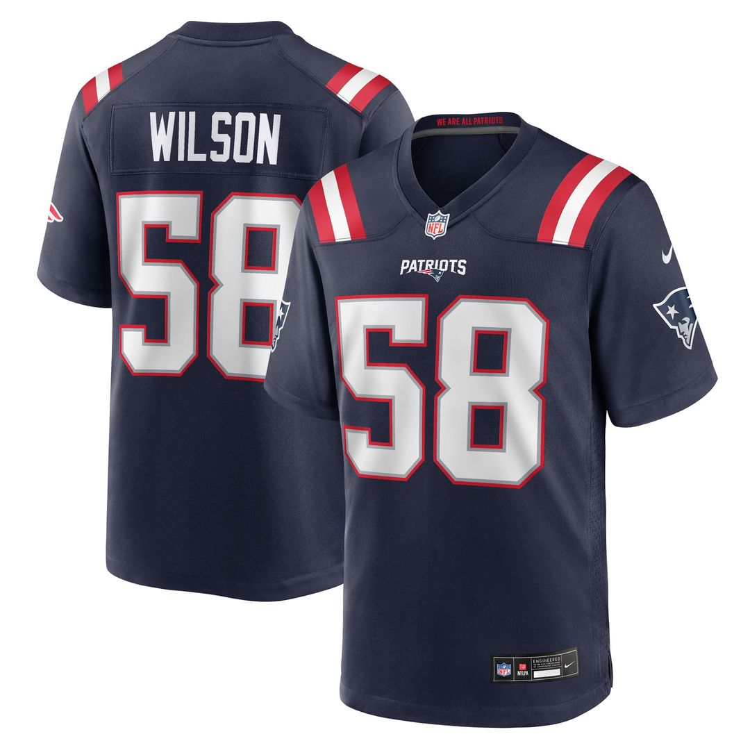 Men's New England Patriots Jared Wilson Nike Navy Team Game product image 1