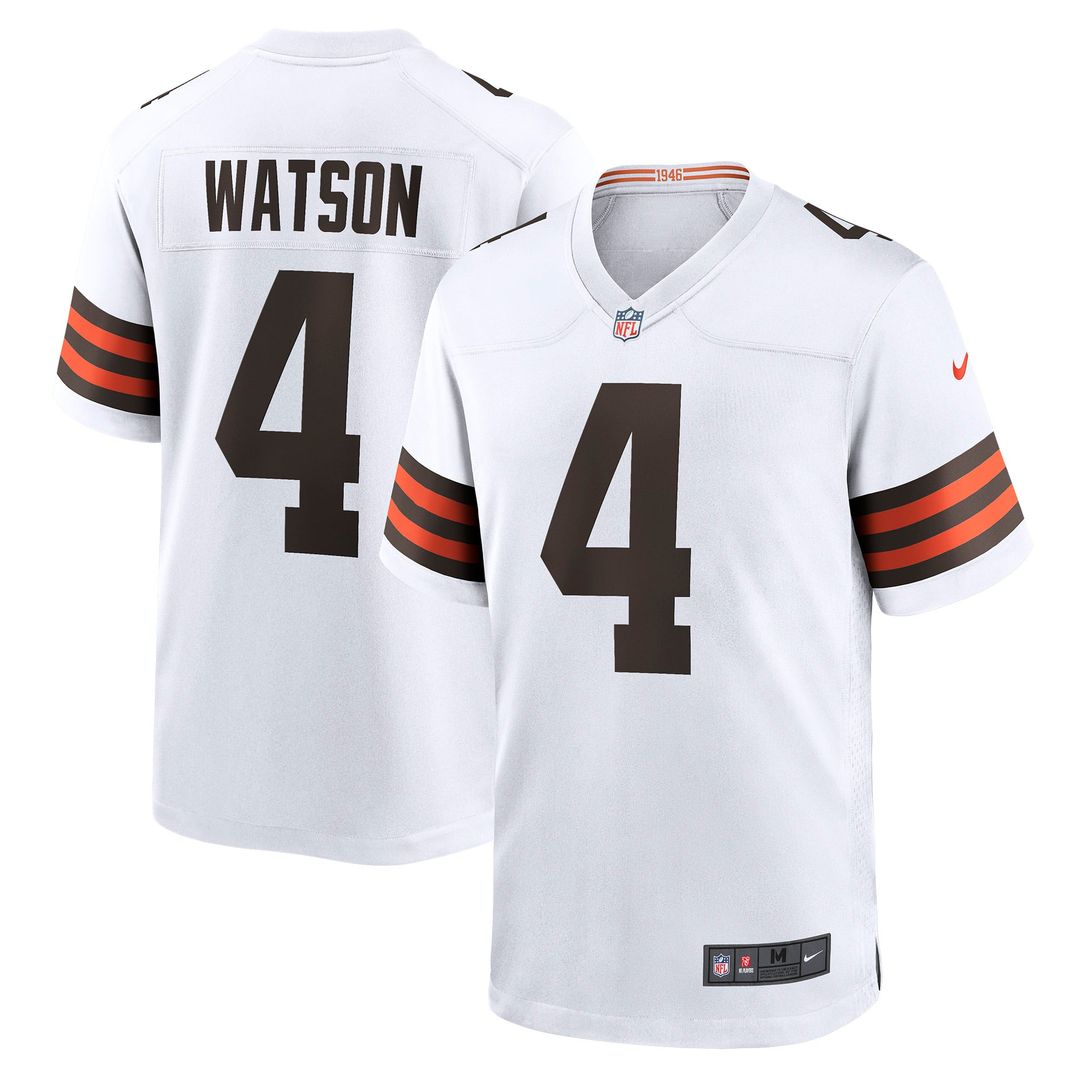 Men's Cleveland Browns Deshaun Watson Nike White Game Jersey product image 4
