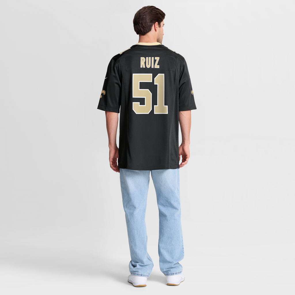 Men's New Orleans Saints Cesar Ruiz Nike Black Player Game product image 8