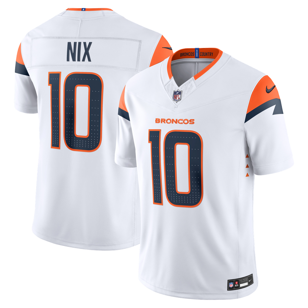 Men's Denver Broncos Bo Nix Nike White Vapor F.U.S.E. product image 4