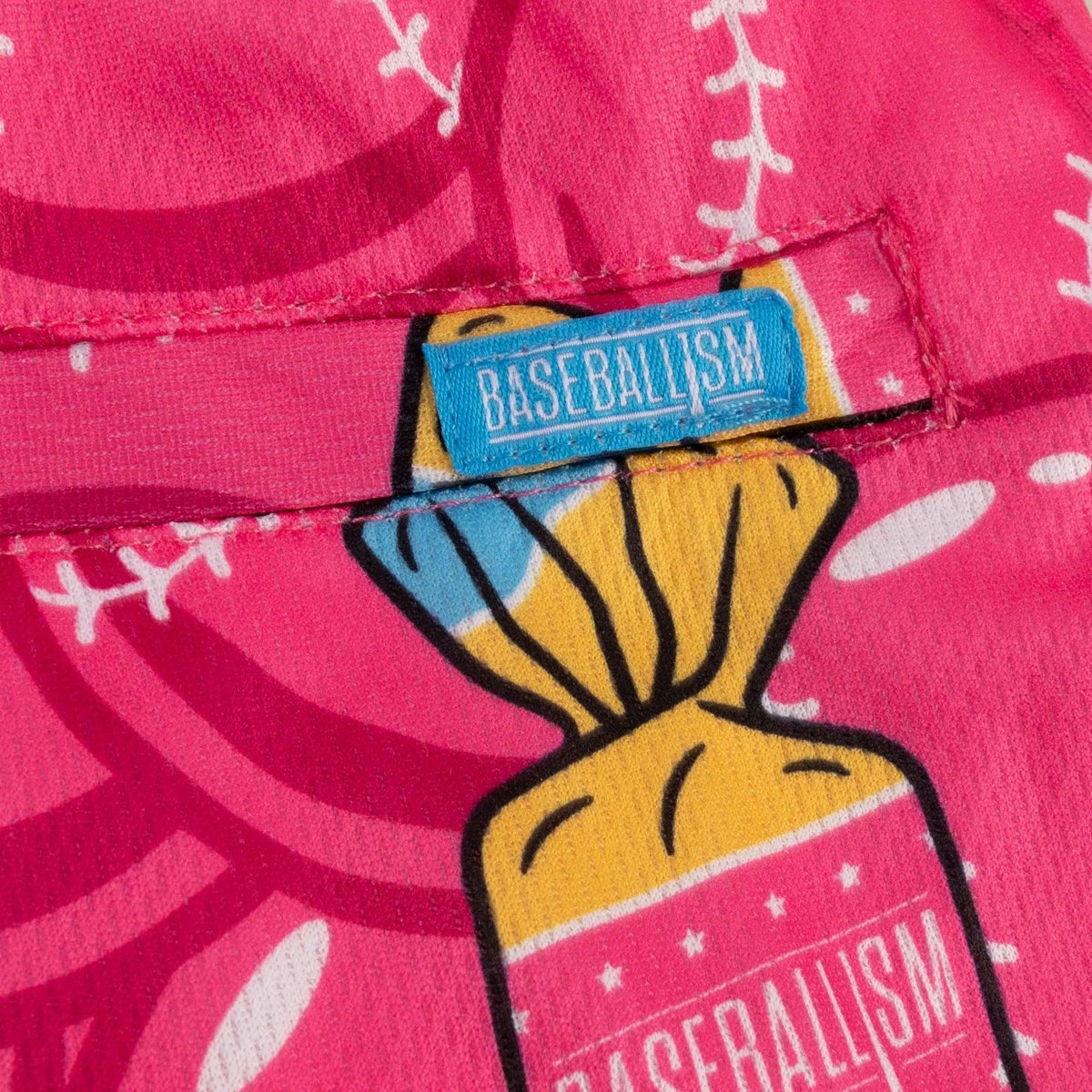 Baseballism Doubles and Bubbles Diamond Air Mesh Shorts - Youth product image 4, provided for visual reference and product