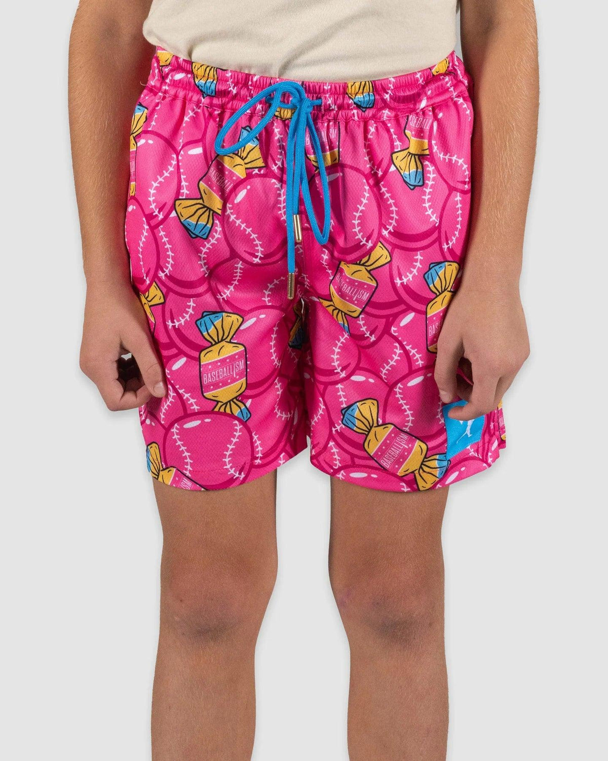 Baseballism Doubles and Bubbles Diamond Air Mesh Shorts - Youth product image 7, provided for visual reference and product