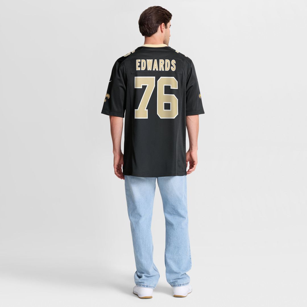 Men's New Orleans Saints David Edwards Nike Black Team Game product image 5