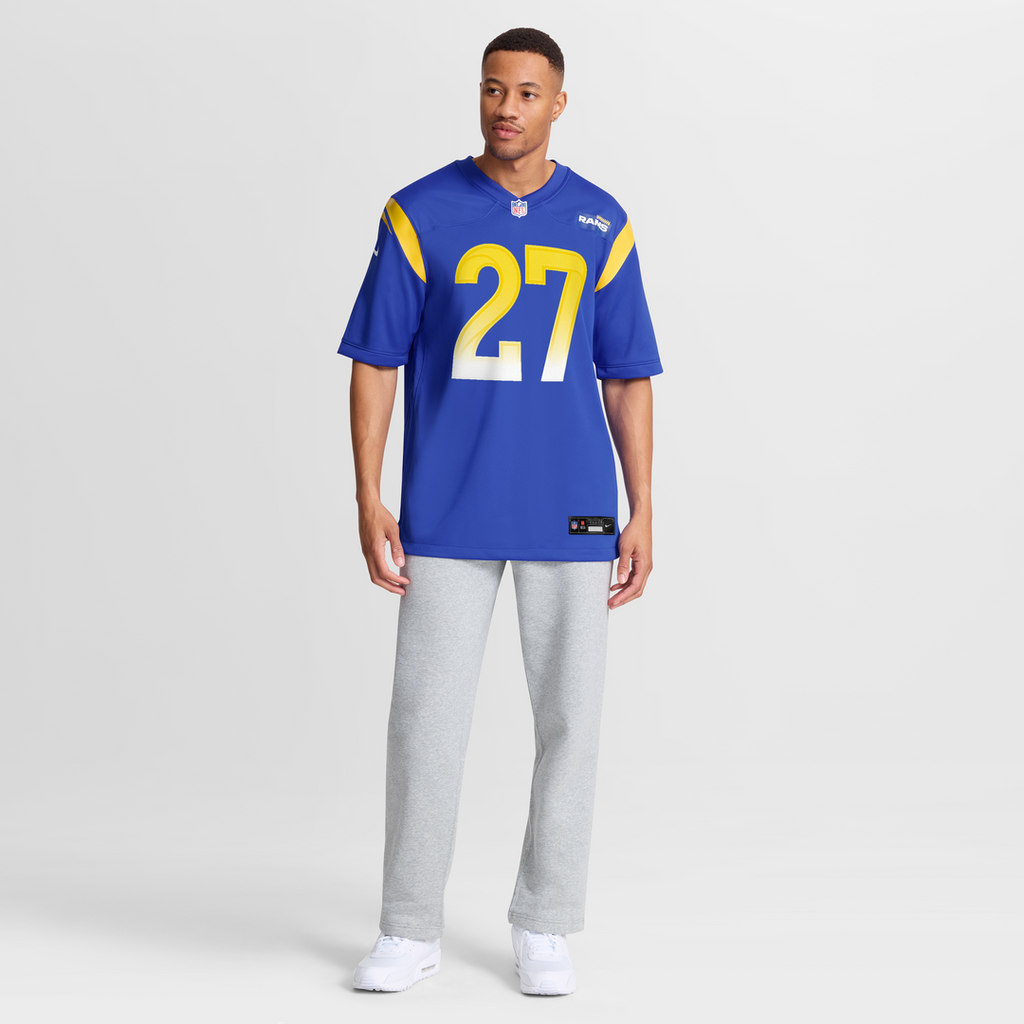 Men's Los Angeles Rams Jarquez Hunter Nike Royal Team Game product image 7