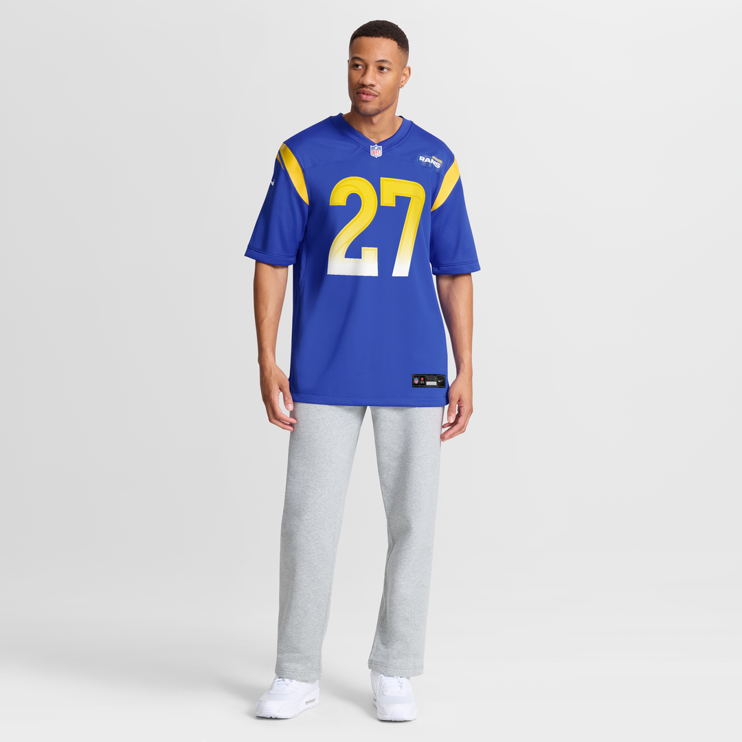 Men's Los Angeles Rams Jarquez Hunter Nike Royal Team Game product image 7