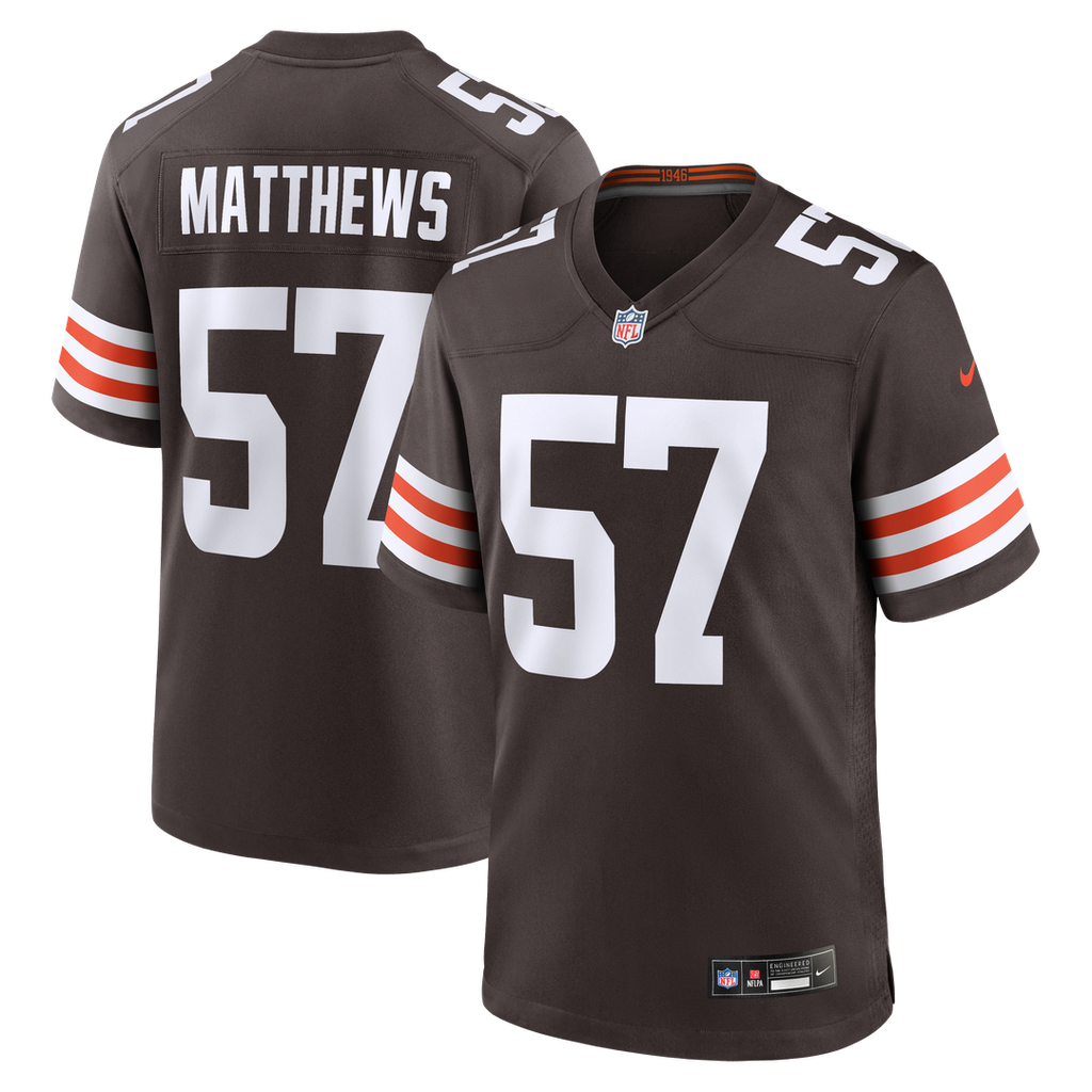 Men's Cleveland Browns Clay Matthews Nike Brown Game product image 1
