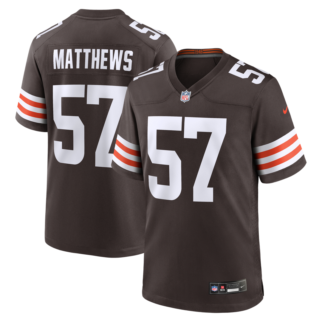 Men's Cleveland Browns Clay Matthews Nike Brown Game product image 1