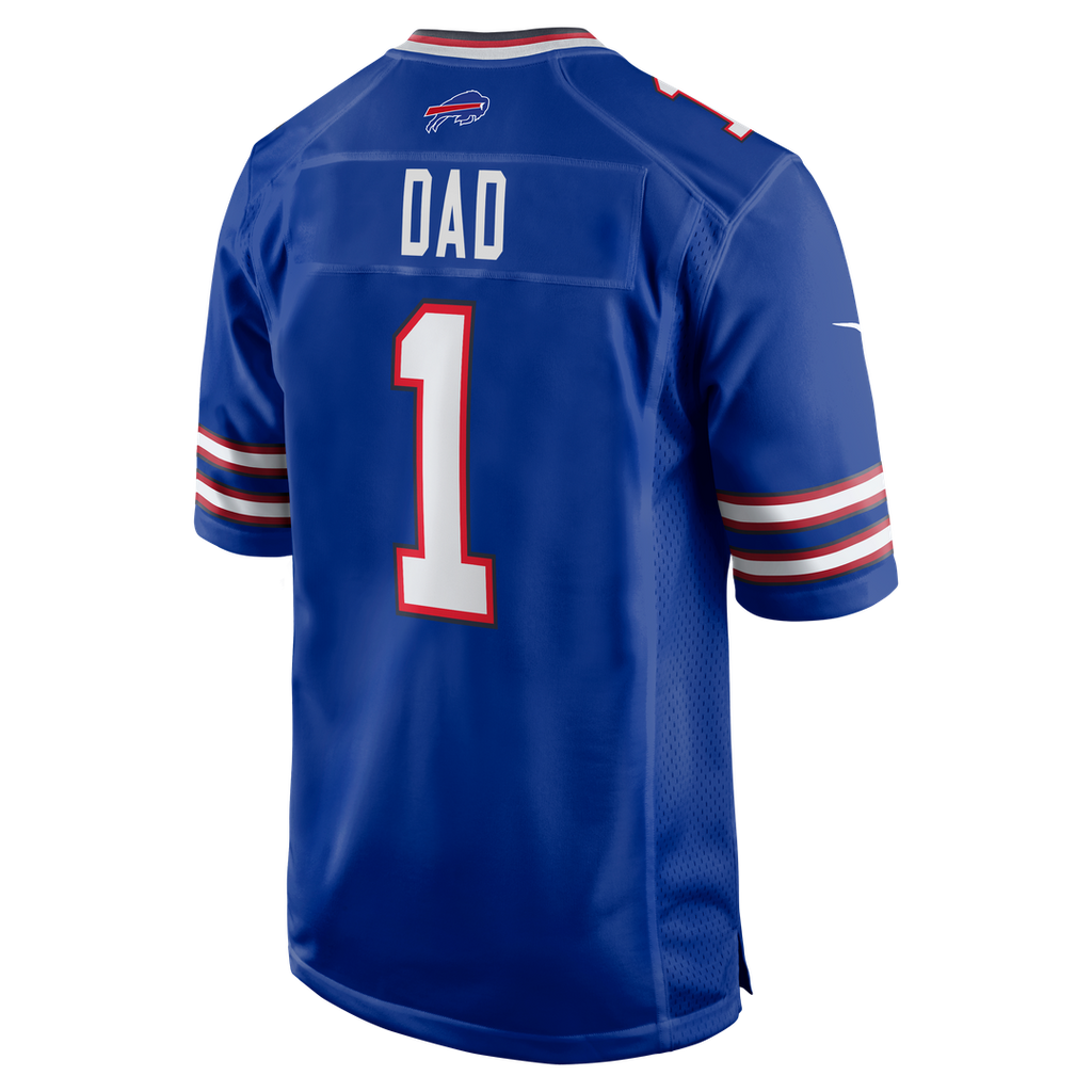 Men's Buffalo Bills Number 1 Dad Nike Royal Game Jersey product image 3