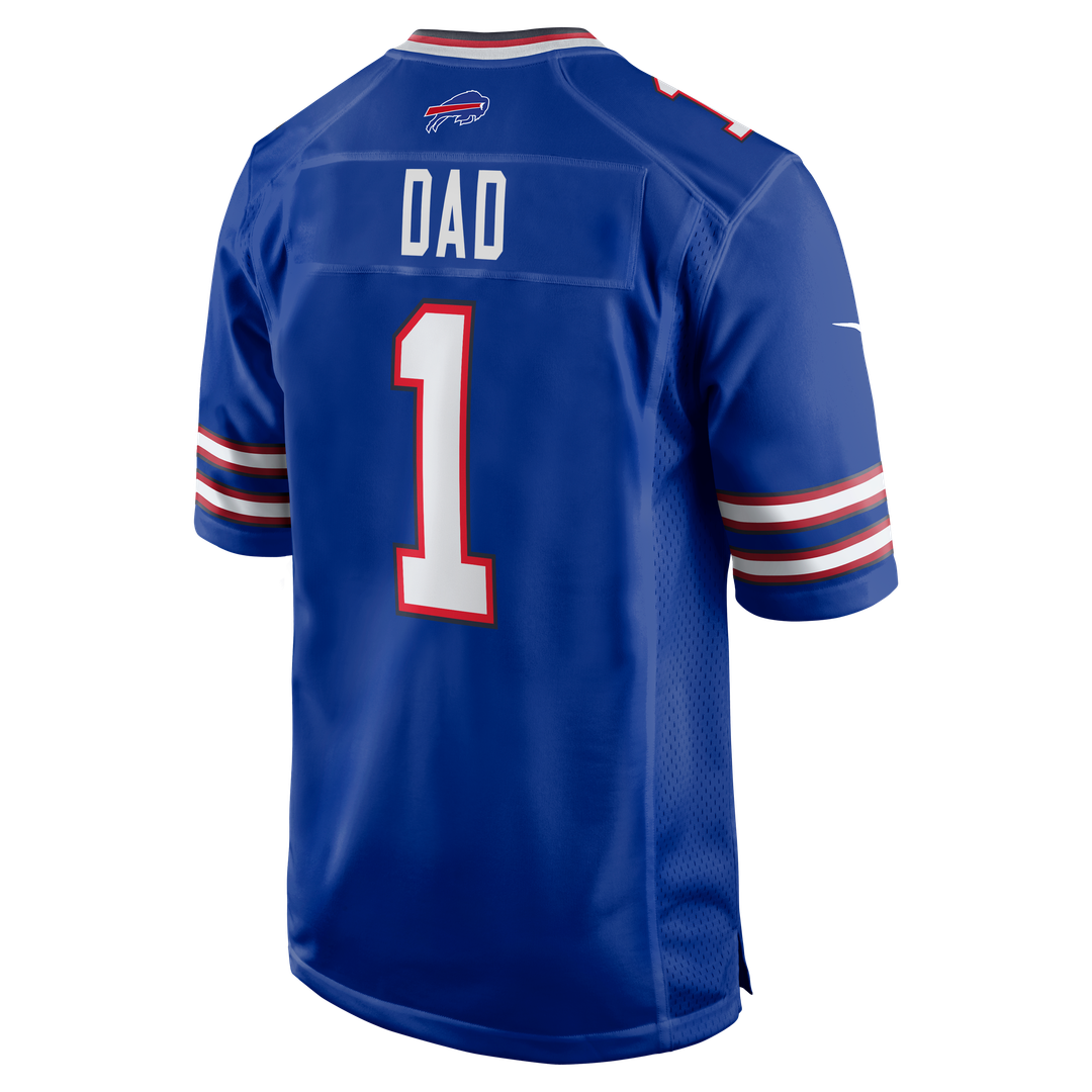 Men's Buffalo Bills Number 1 Dad Nike Royal Game Jersey product image 3