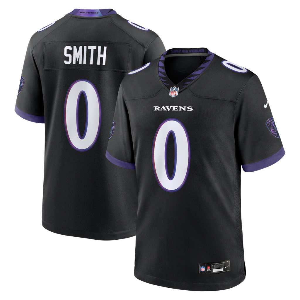 Men's Baltimore Ravens Roquan Smith Nike Black Alternate product image 1