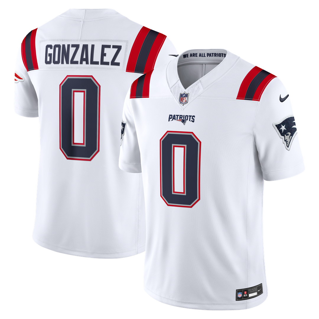 Men's New England Patriots Christian Gonzalez Nike White product image 1