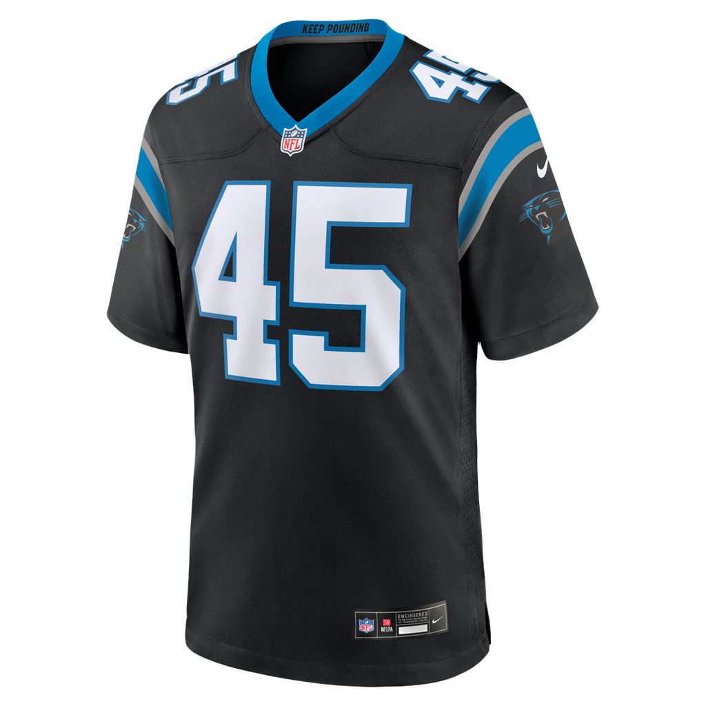 Men's Carolina Panthers Maema Njongmeta Nike Black Game product image 2