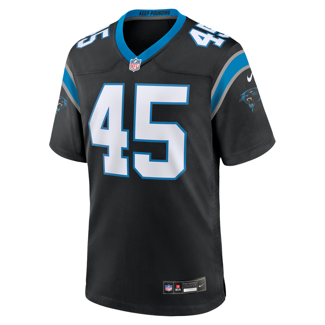 Men's Carolina Panthers Maema Njongmeta Nike Black Game product image 2