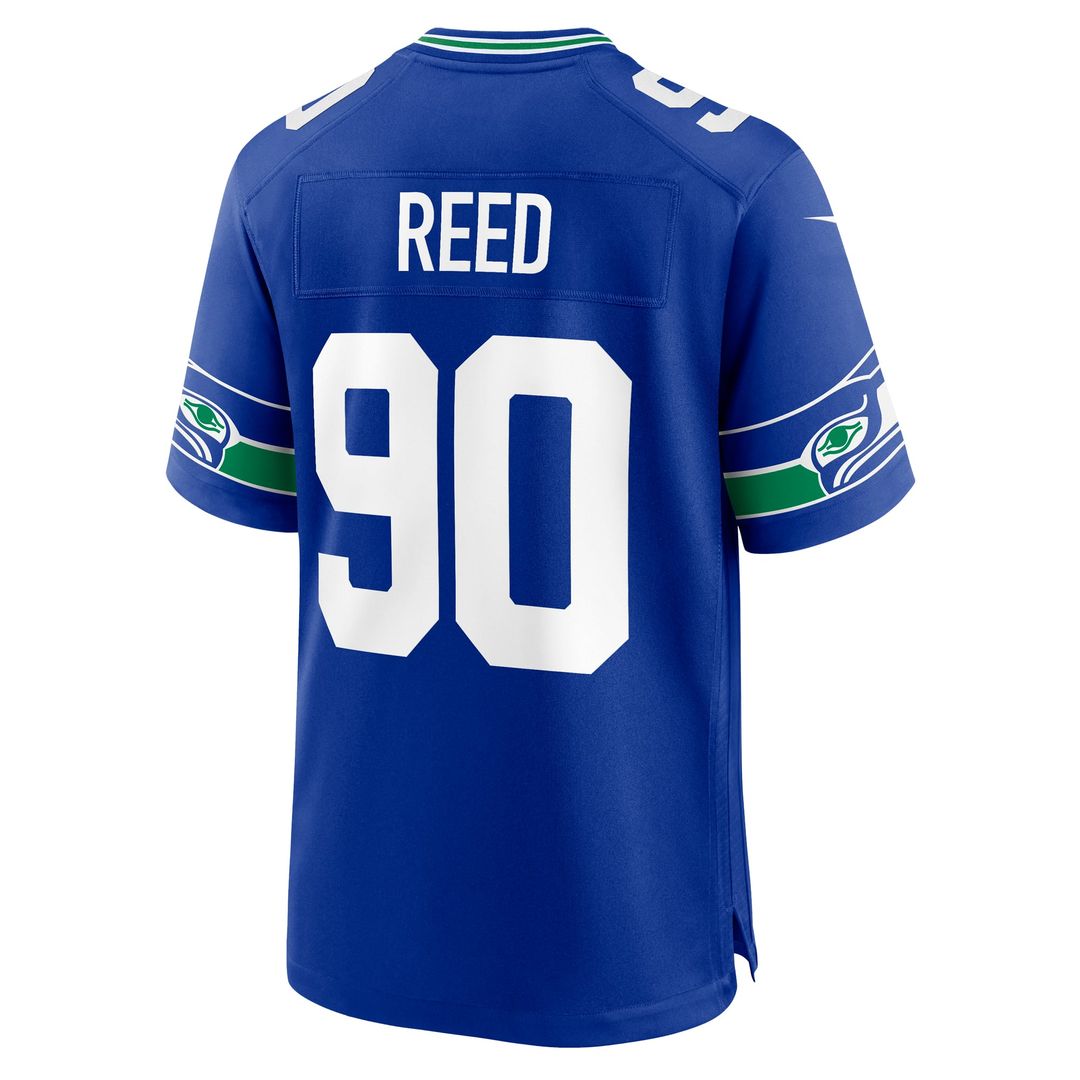 Men's Seattle Seahawks Jarran Reed Nike Royal Alternate product image 3