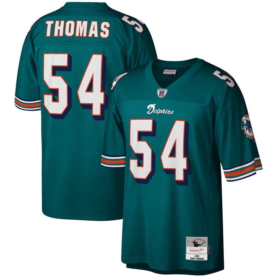 Men's Miami Dolphins Zach Thomas Mitchell & Ness Aqua product image 1