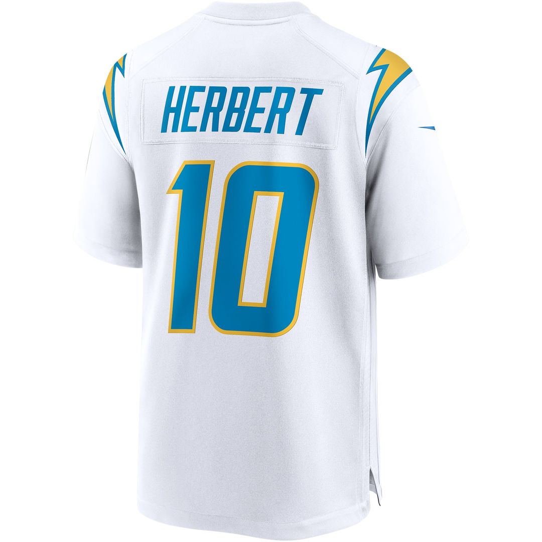Men's Los Angeles Chargers Justin Herbert Nike White Game product image 3