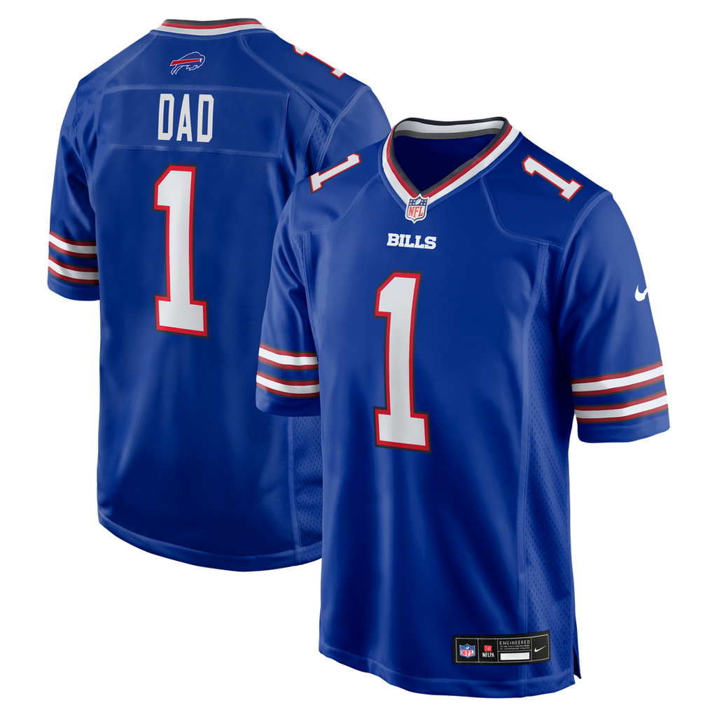 Men's Buffalo Bills Number 1 Dad Nike Royal Game Jersey product image 1