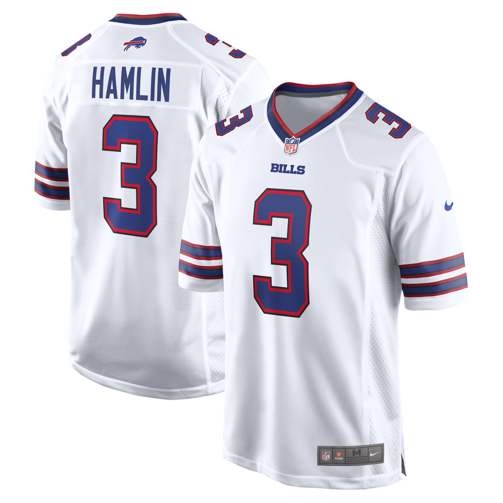 Men's Buffalo Bills Damar Hamlin Nike White Game Jersey product image 4