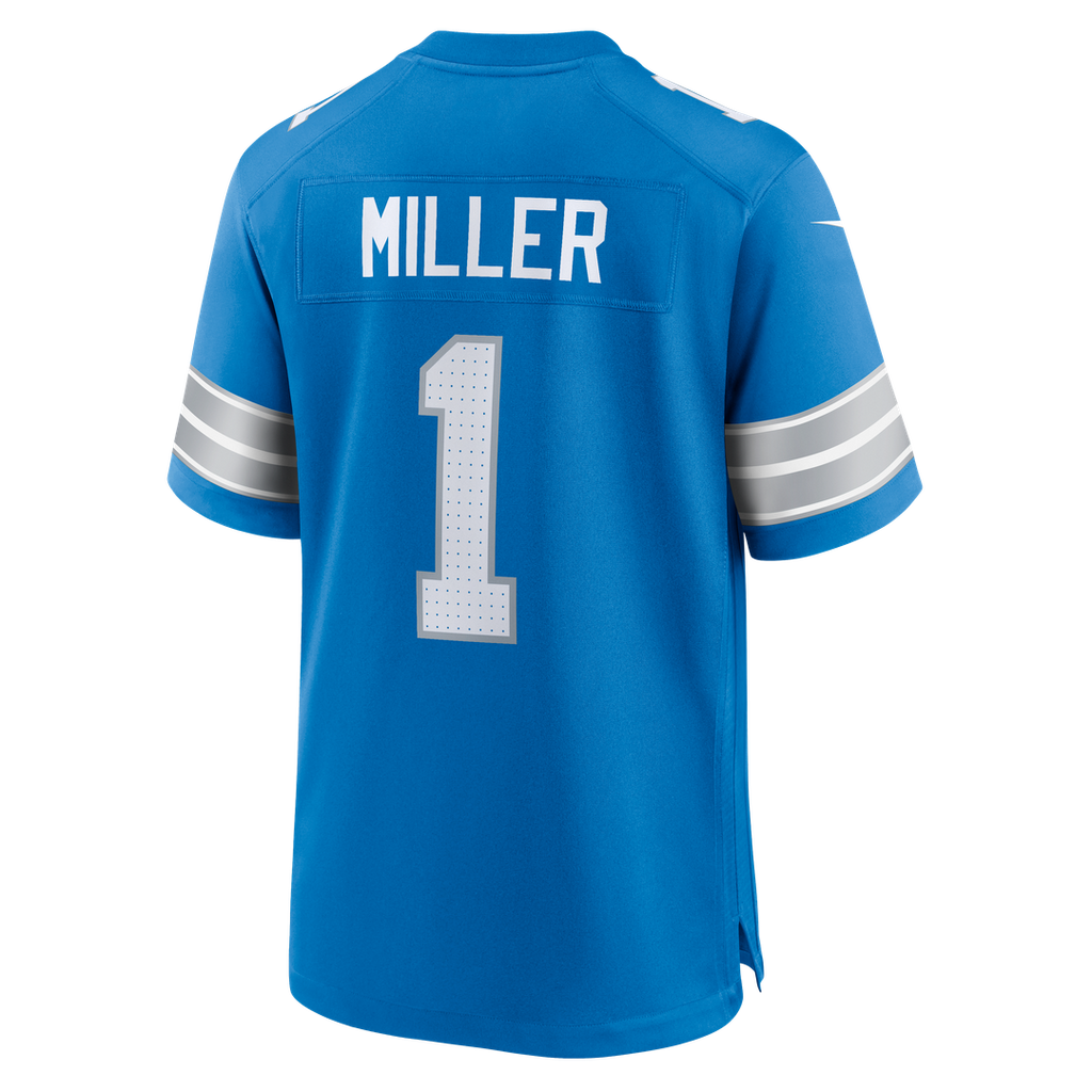 Men's Detroit Lions Blake Miller Nike Blue Team Game Jersey product image 3