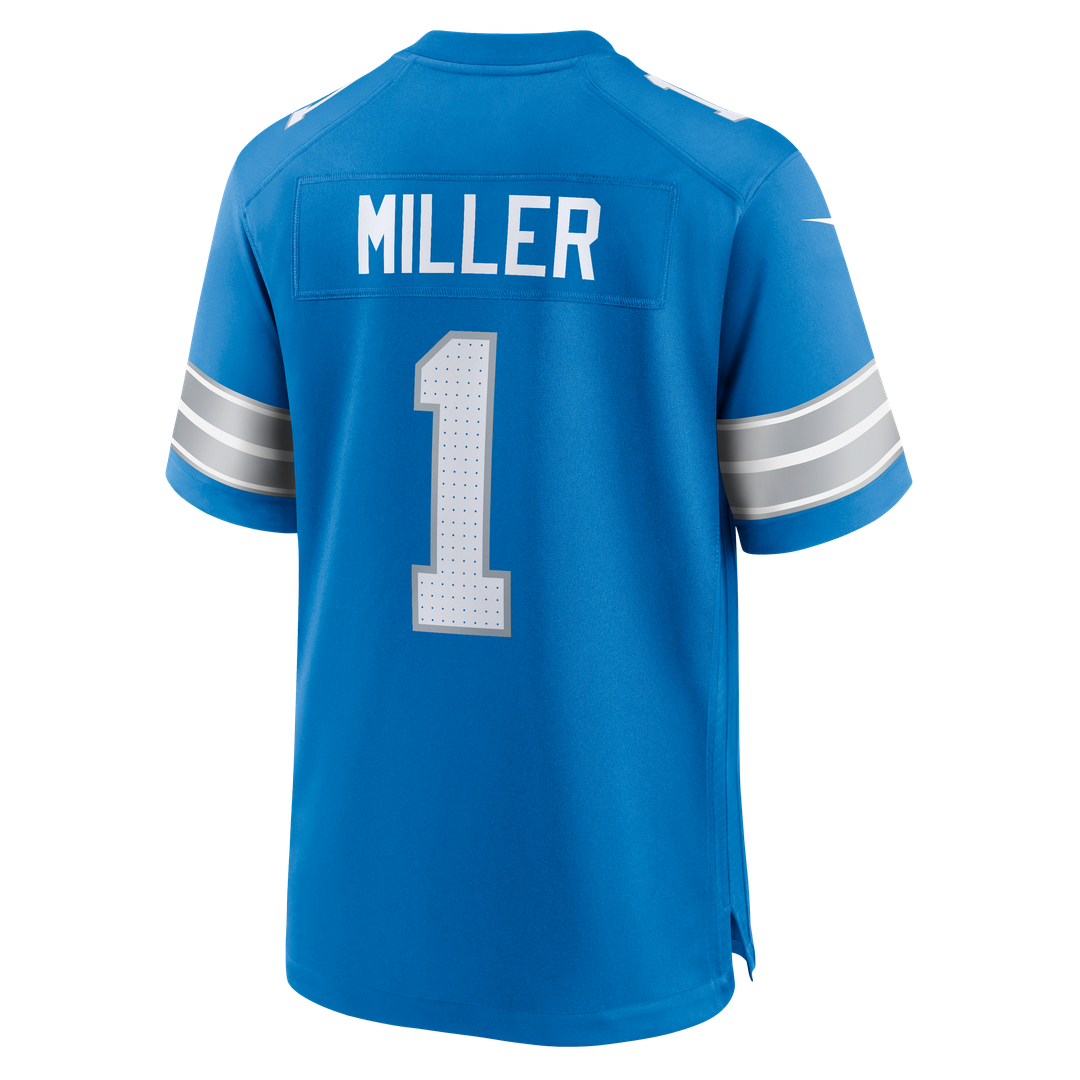 Men's Detroit Lions Blake Miller Nike Blue Team Game Jersey product image 3