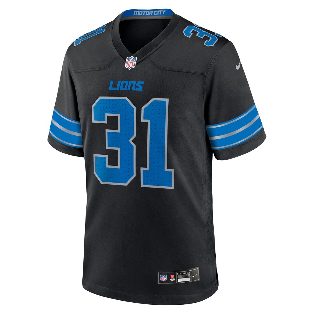 Men's Detroit Lions Kerby Joseph Nike Black Alternate Game product image 2