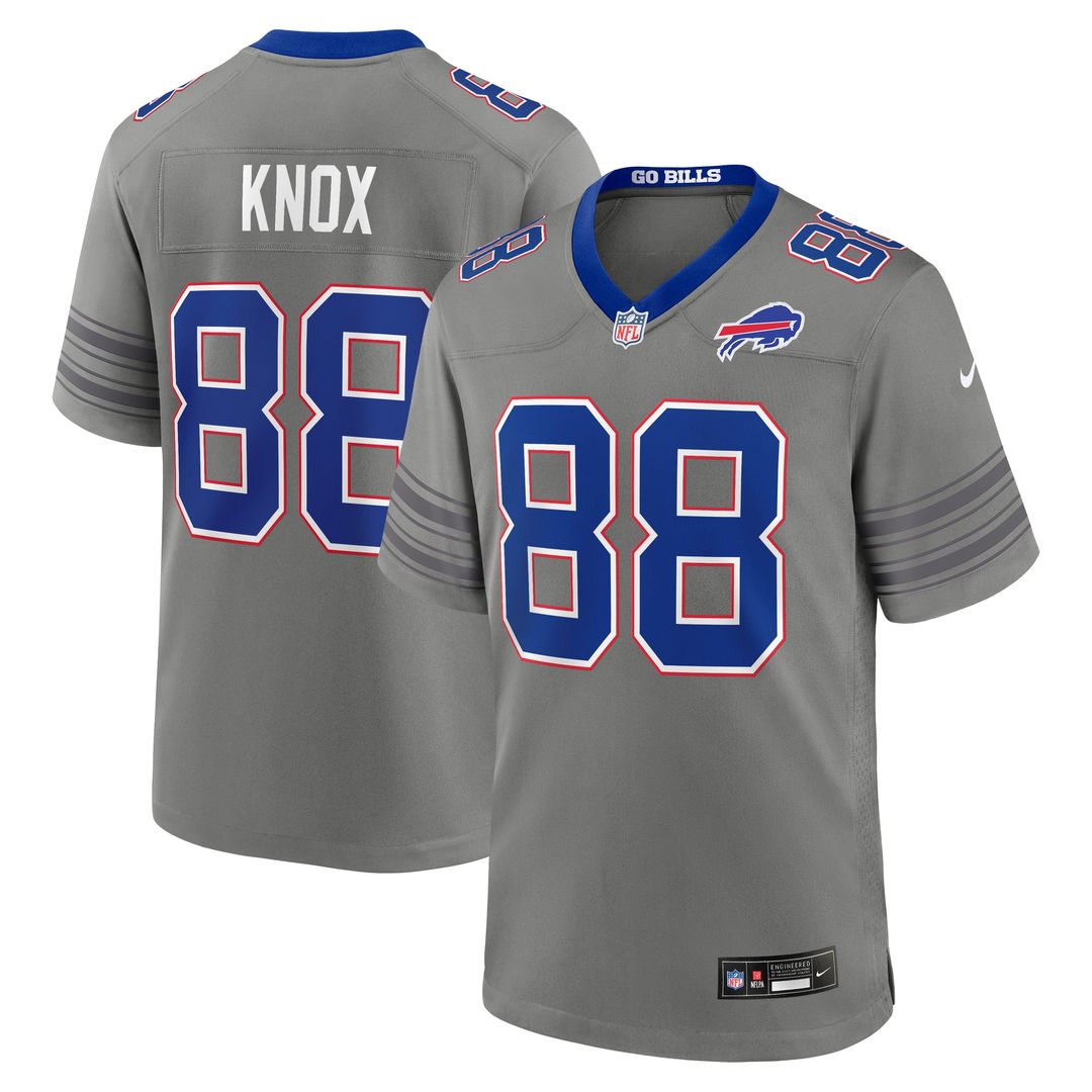 Men's Buffalo Bills Dawson Knox Nike Gray Nickel City Game product image 3