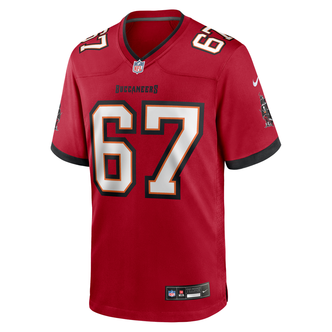 Men's Tampa Bay Buccaneers Luke Goedeke Nike Red Game product image 2
