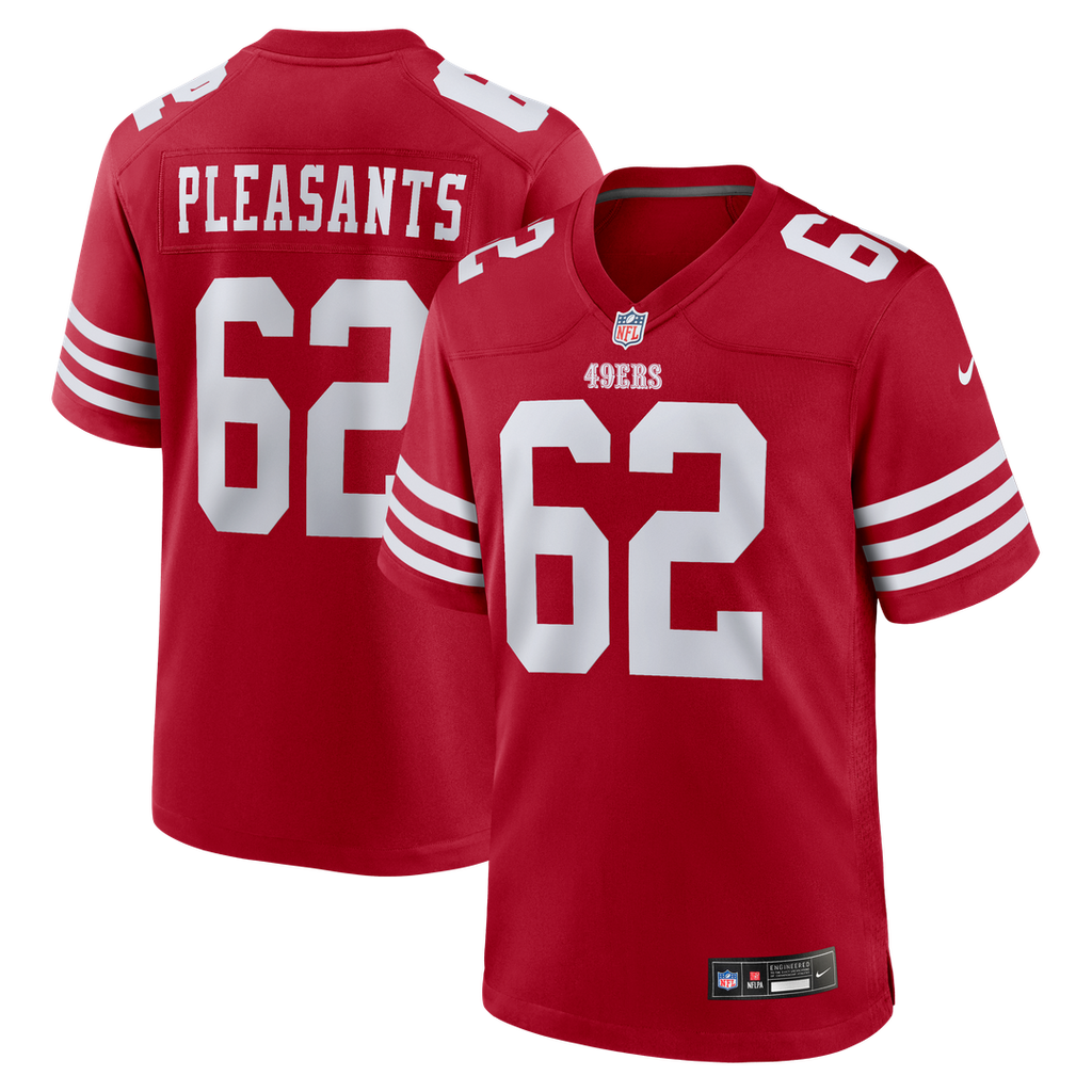 Men's San Francisco 49ers Austen Pleasants Nike Scarlet product image 1