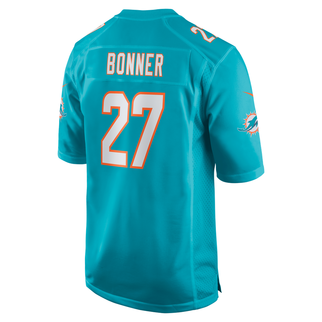 Men's Miami Dolphins Ethan Bonner Nike Aqua Game Jersey product image 3