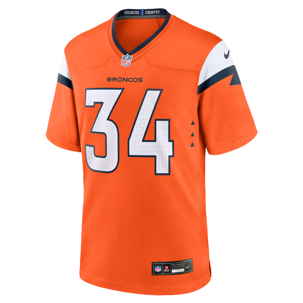 Men's Denver Broncos JL Skinner Nike Orange Team Game Jersey product image 2